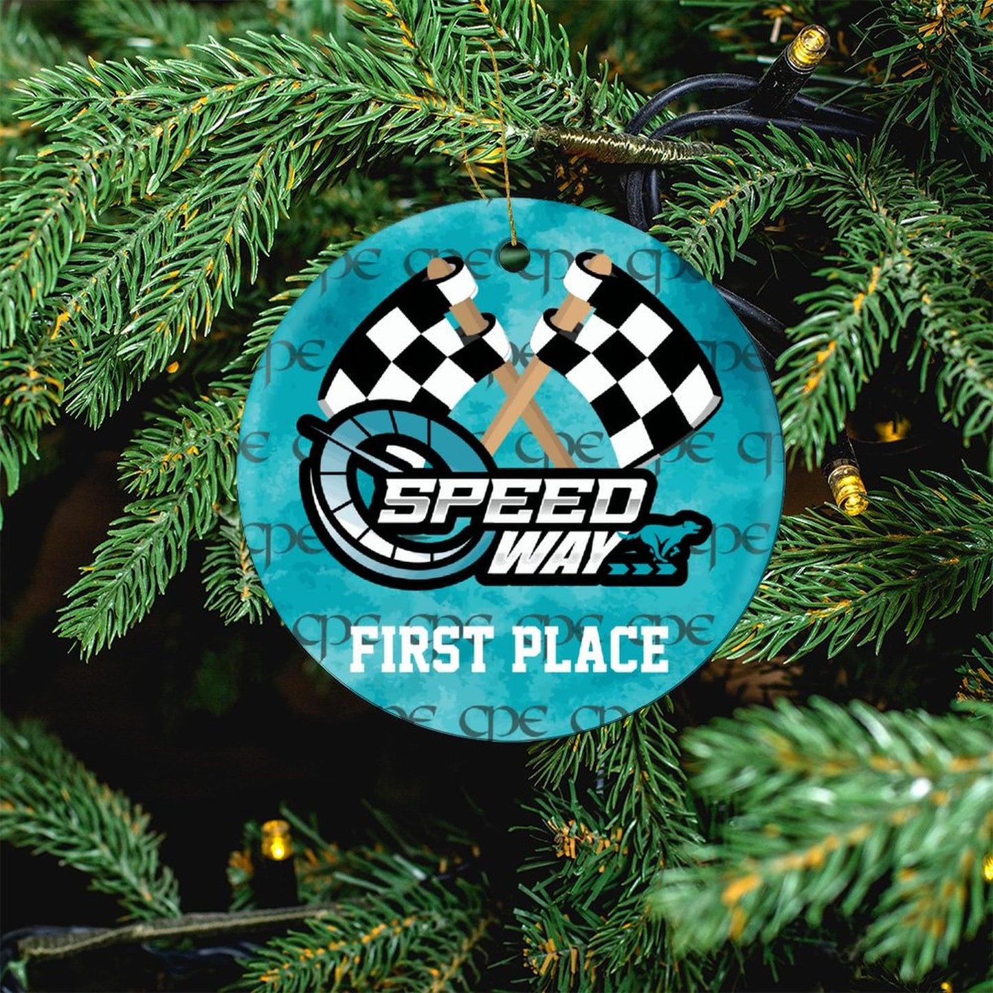 CPE SPEEDWAY AWARD Ceramic Ornament