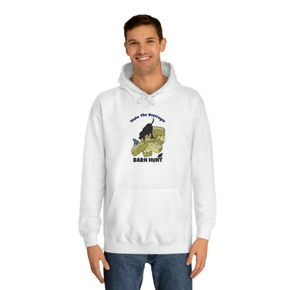 SNIFFING  TESLA BARN HUNT Unisex College Hoodie