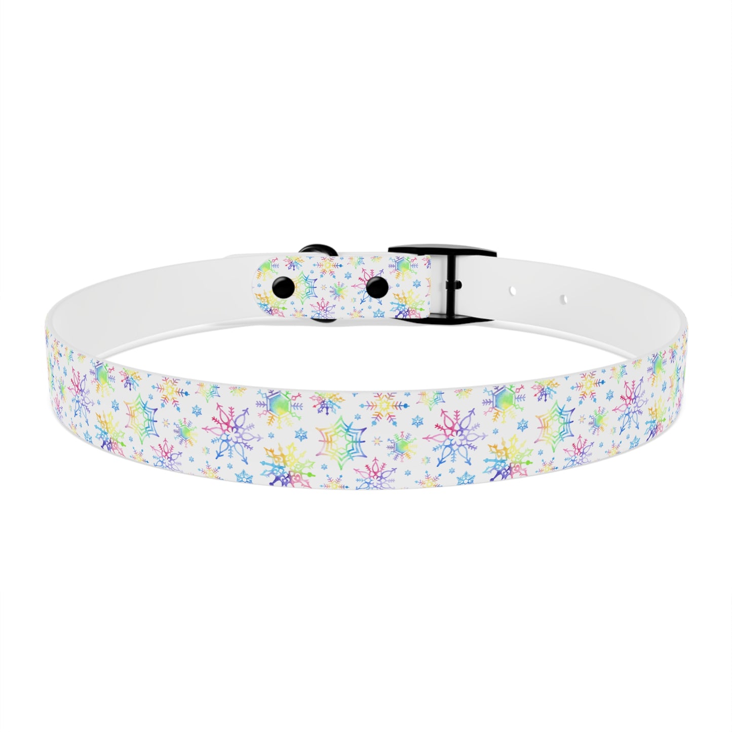 HOLIDAY RAINBOW SNOWFLAKE  Dog Collar