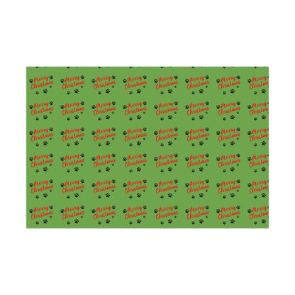 MERRY CHRISTMAS PAWS  Gift Wrap Papers