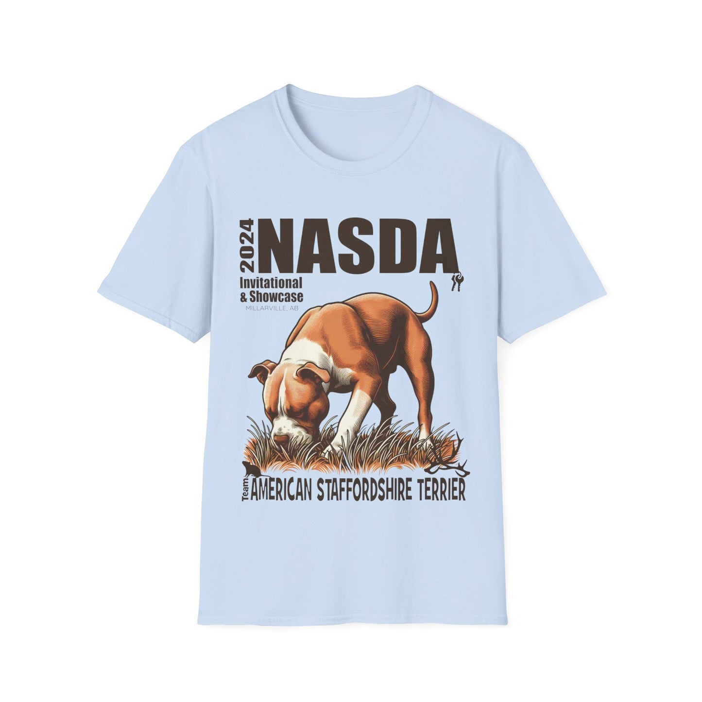 TEAM American Staffordshire Terrier Cropped - NASDA  Unisex Softstyle T-Shirt