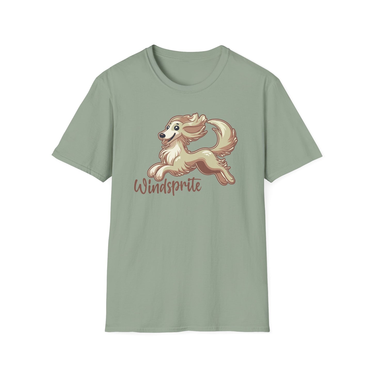 FUN WINDSPRITE - Silken Windhound Waving Unisex Softstyle T-Shirt