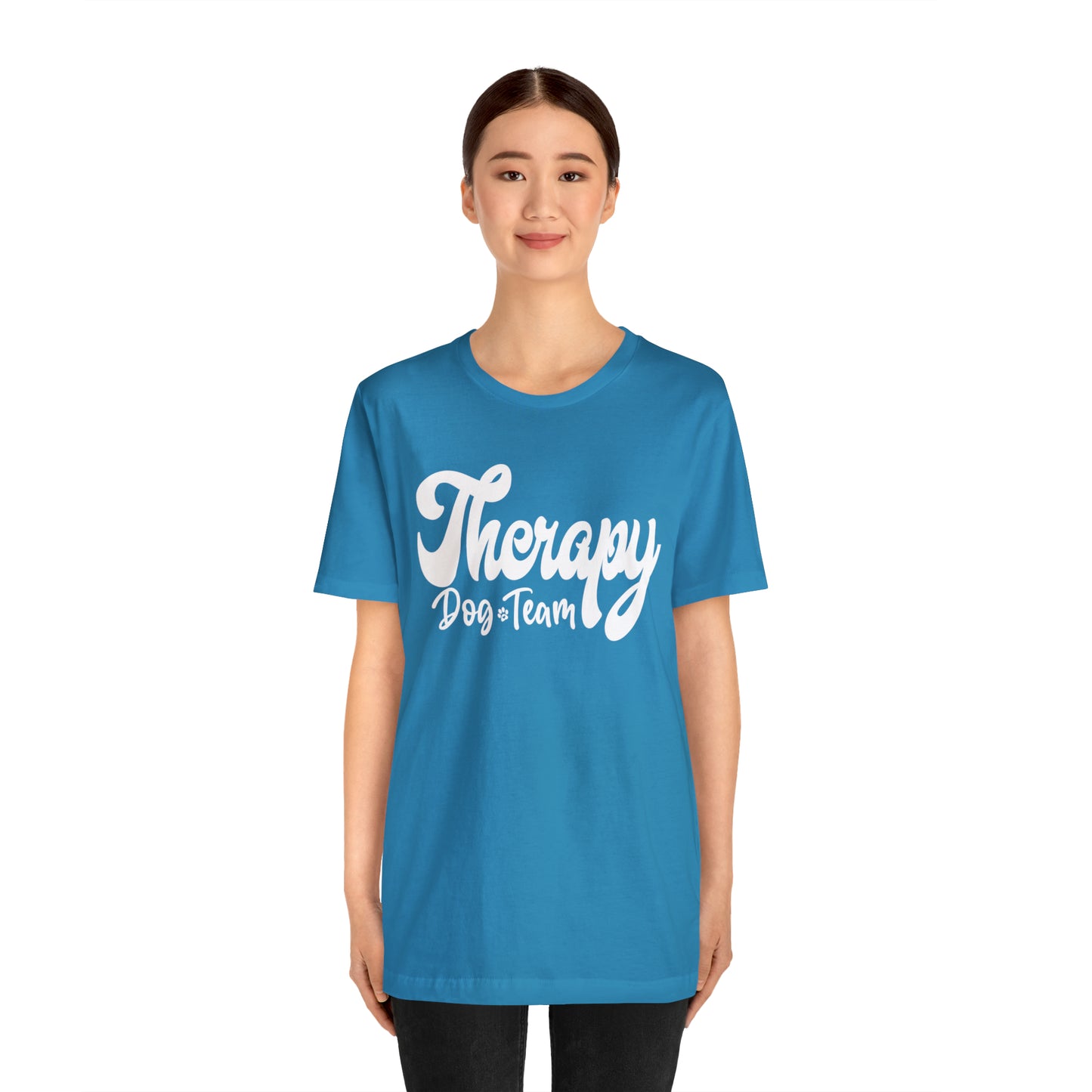 THERAPY  DOG TEAM  - 2 Unisex Jersey Short Sleeve Tee