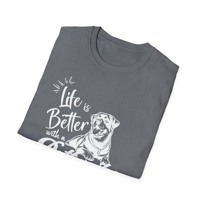 LIFE IS BETER ROTTWEILER Unisex Softstyle T-Shirt