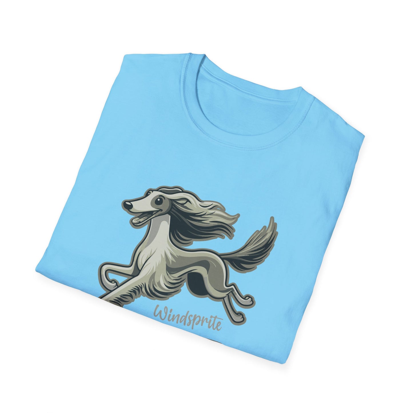 Silly 3 WINDSPRITE - Silken Windhound Waving Unisex Softstyle T-Shirt