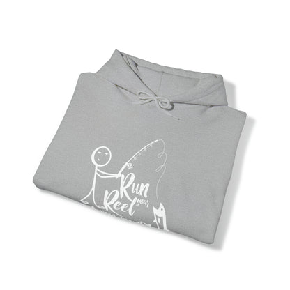 RUN YOUR REEL - 2 Unisex Heavy Blend™ Hooded Sweatshirt