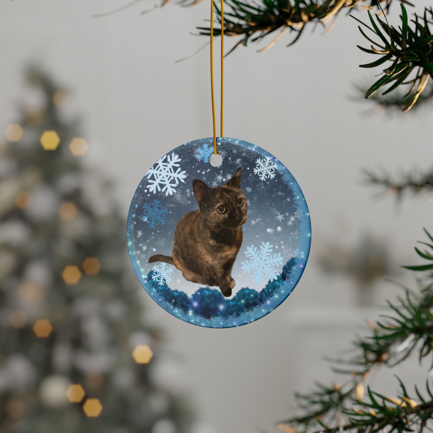 Cookie Cat  Ceramic Ornaments