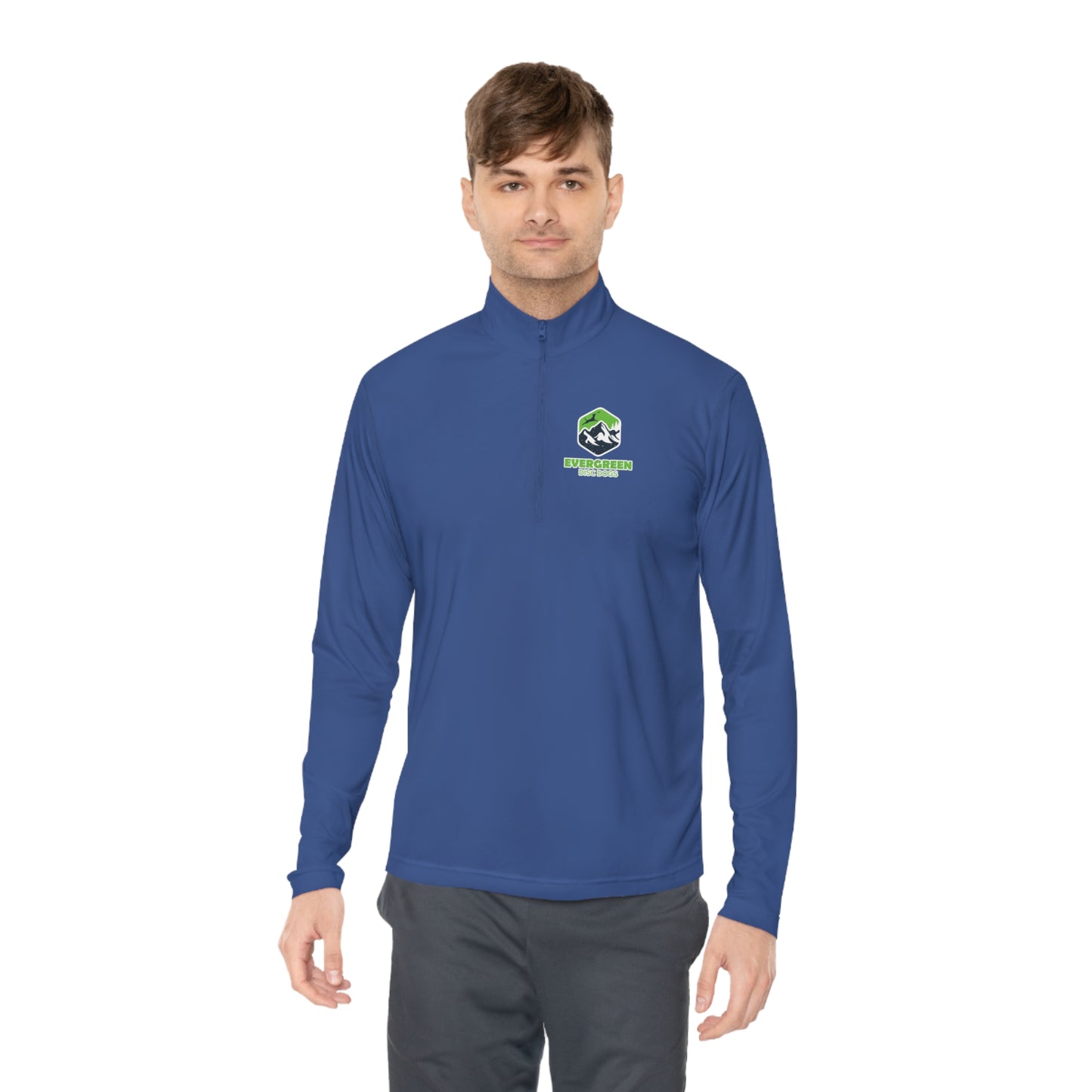 EVERGREEN DISC DOGS Unisex Quarter-Zip Pullover