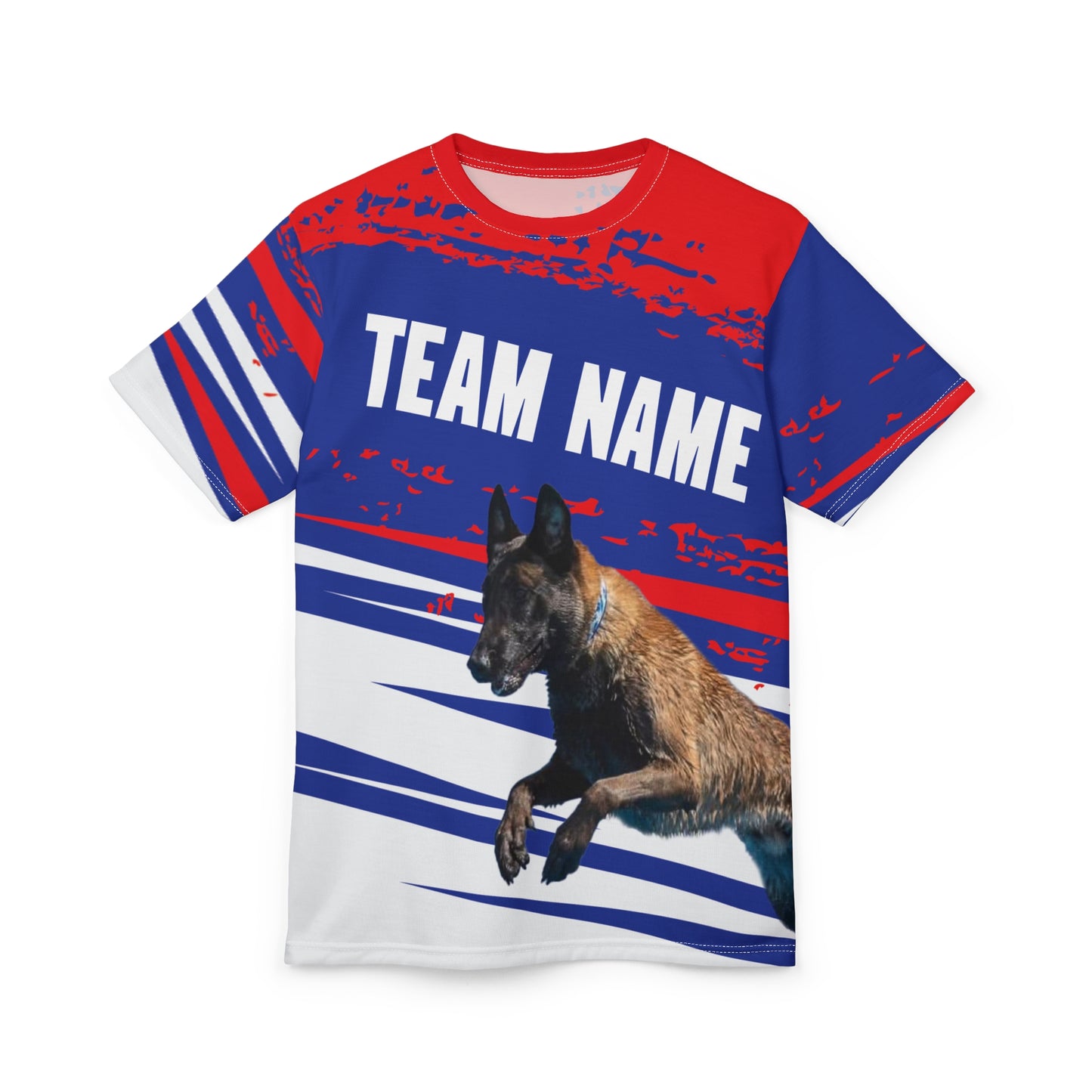 RED WHITE BLUE BOLD CUSTOM PHOTO JERSEY