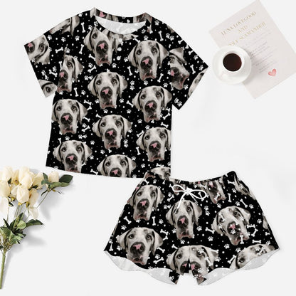 FACE w PAWS-n-BONES Short Sleeve Loungewear Set