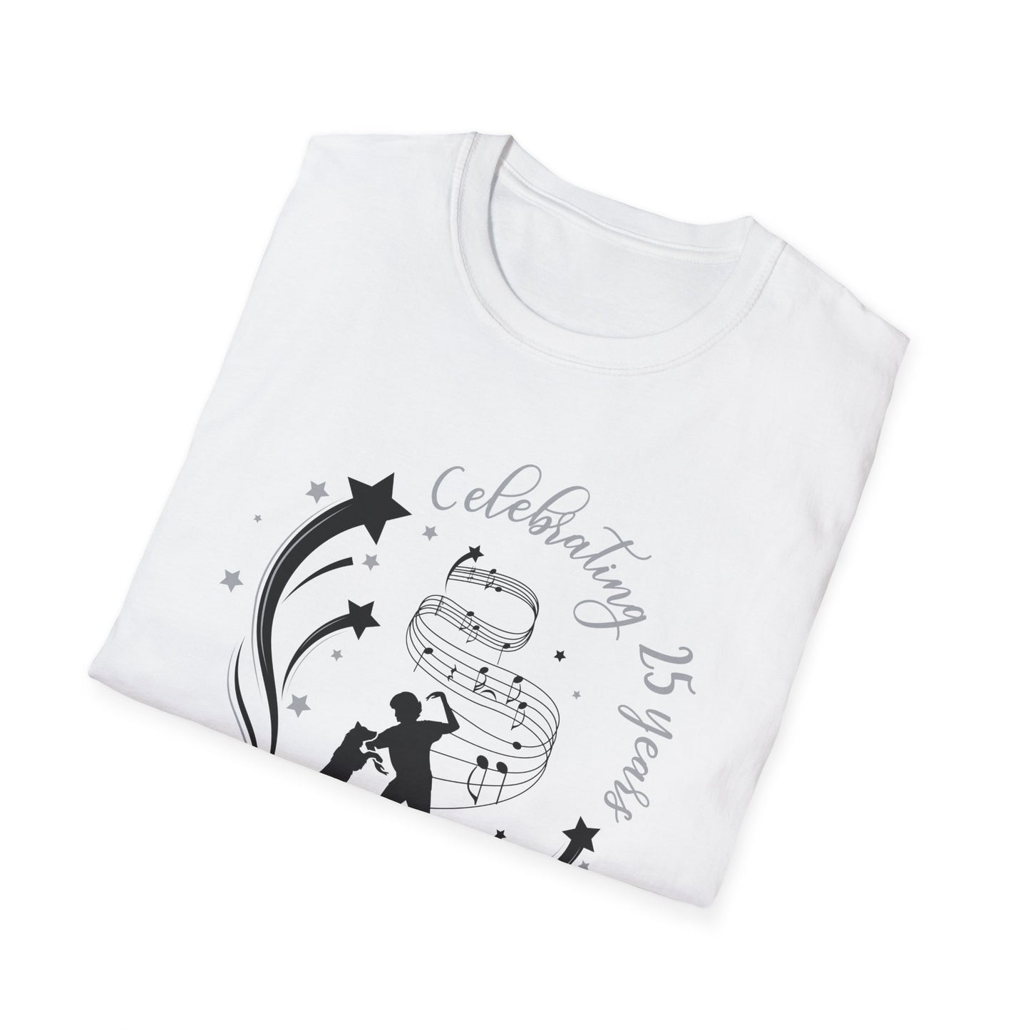 2 Black/Siller Dogs Gone Dancin'  Unisex Softstyle T-Shirt