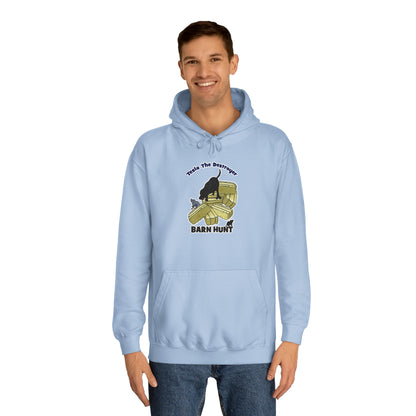 SNIFFING  TESLA BARN HUNT Unisex College Hoodie