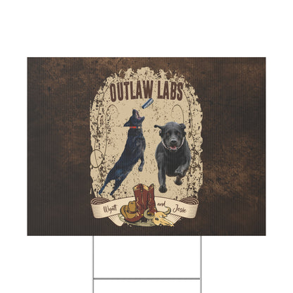 OUTLAW LABS  Plastic Yard Sign