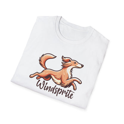 Cute WINDSPRITE - Silken Windhound Waving Unisex Softstyle T-Shirt