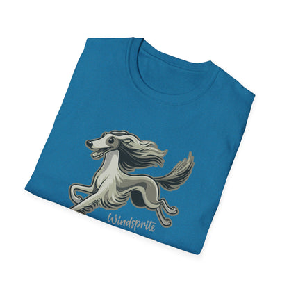 Silly 3 WINDSPRITE - Silken Windhound Waving Unisex Softstyle T-Shirt