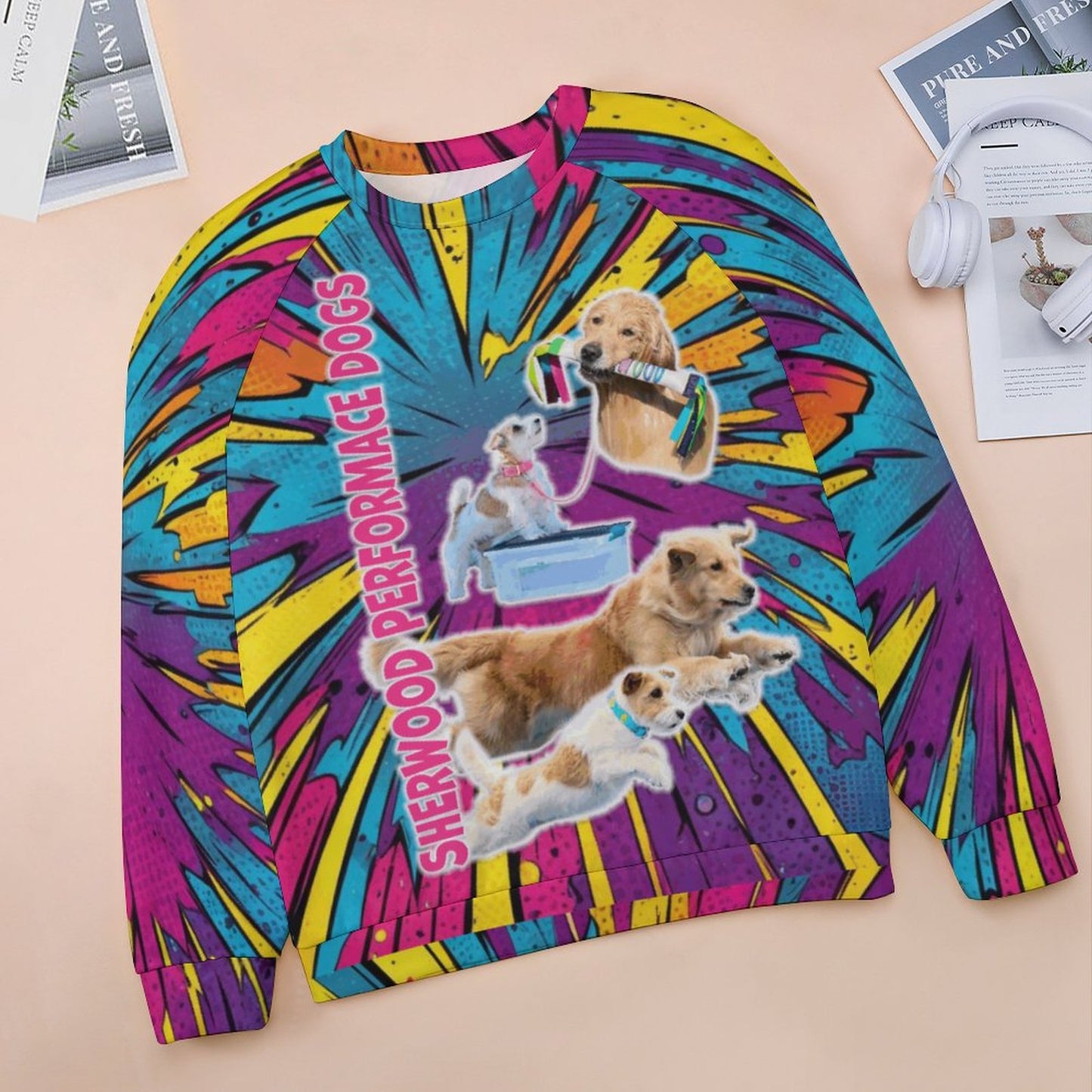 SHERWOOD DOGS Sweatshirt Designs Raglan Style