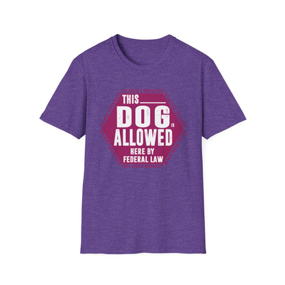 THIS DOG IS ALLOWED - SERVICE DOG _ Unisex Softstyle T-Shirt