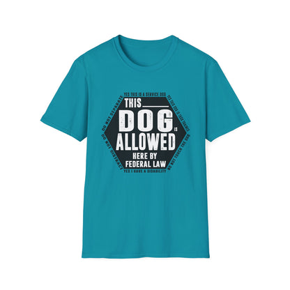 THIS DOG IS ALLOWED - SERVICE DOG _ Unisex Softstyle T-Shirt