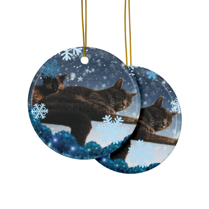 Amanda  Cats  Ceramic Ornaments