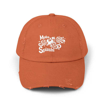 MAKE A SPLASH -  BORDER COLLIE - Unisex Distressed Cap