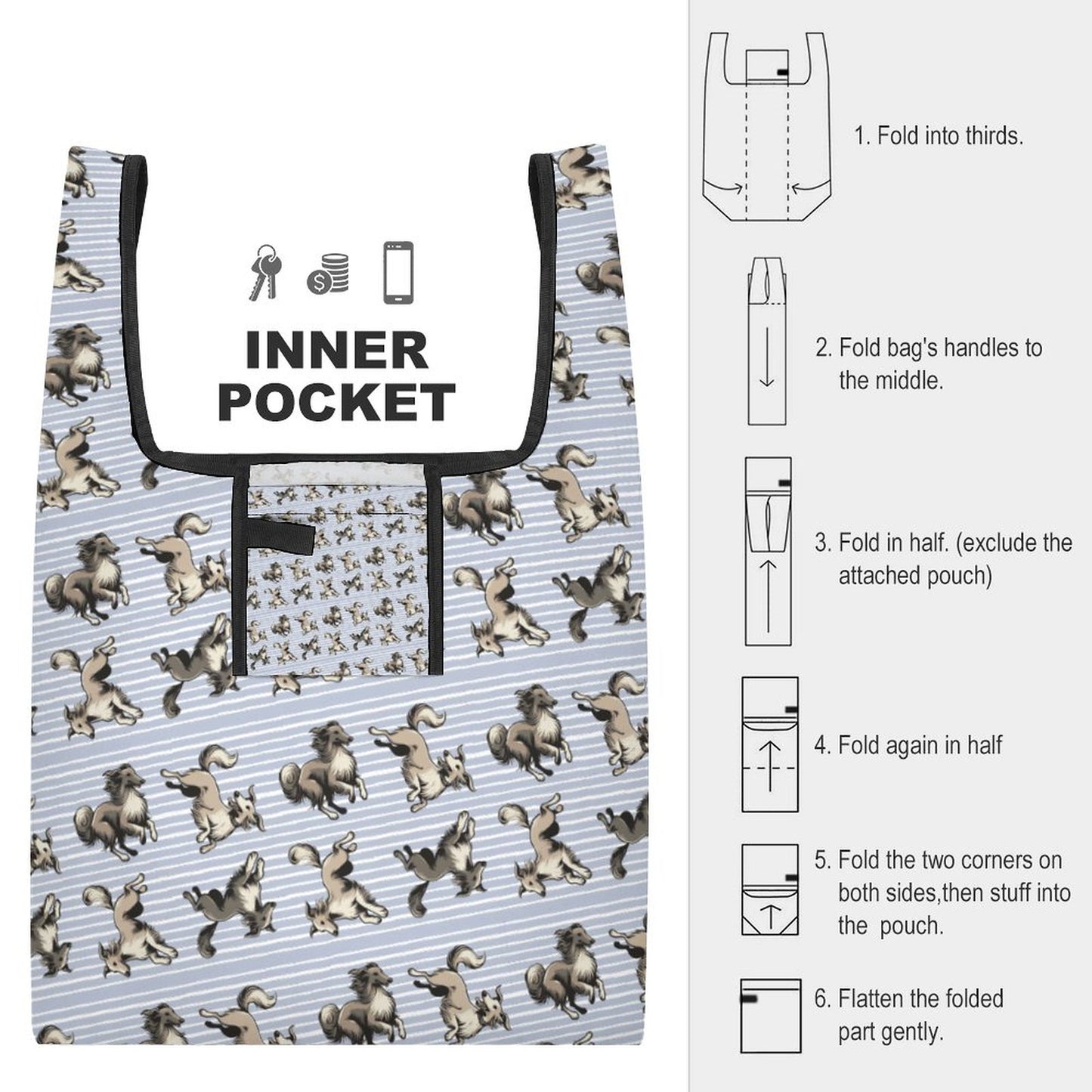 WINDSPRITE  - Silken Windhound  Pattern  Reusable  Bags