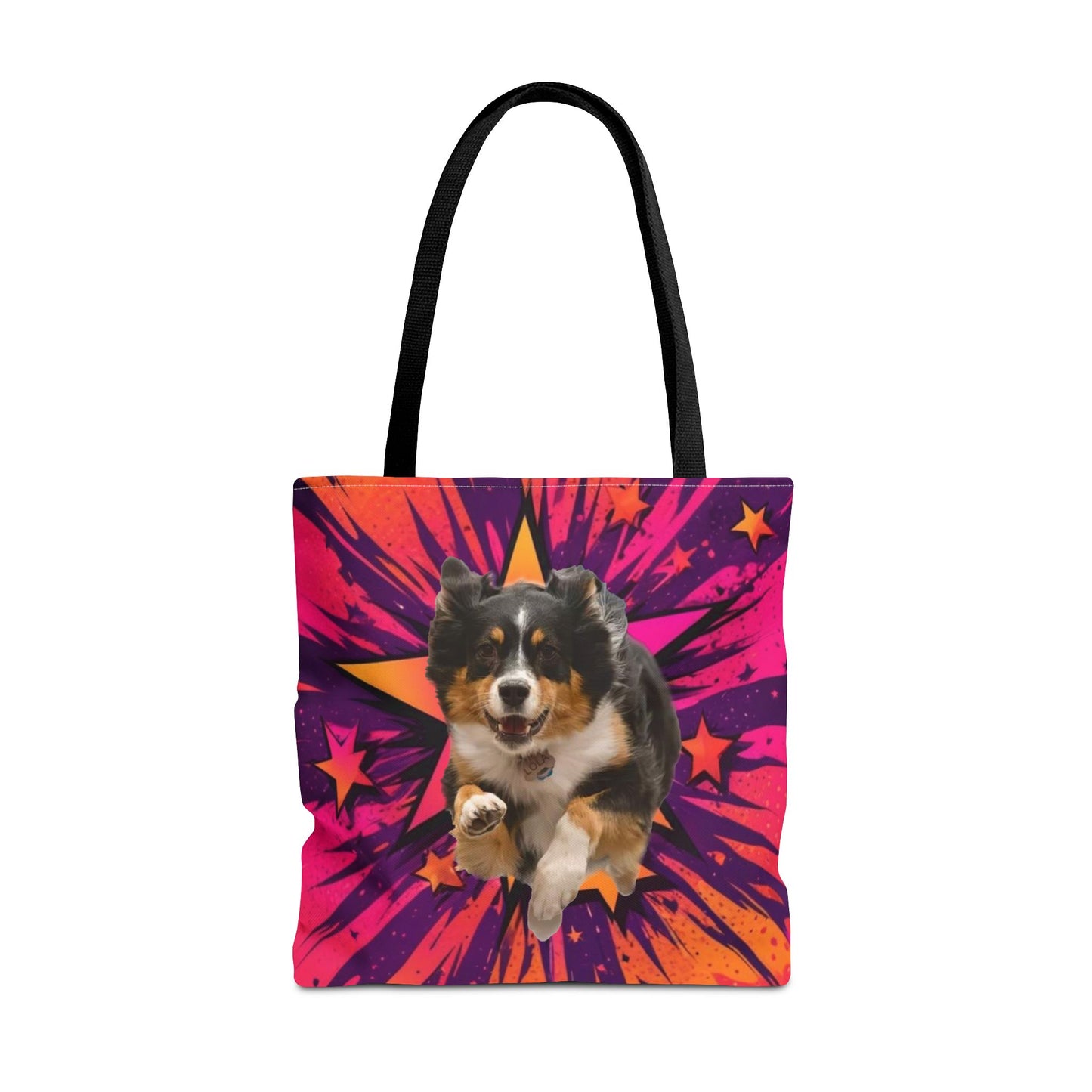 CHOOSE BACKGROUND! CUSTOM PINK ORANGE  TOTE