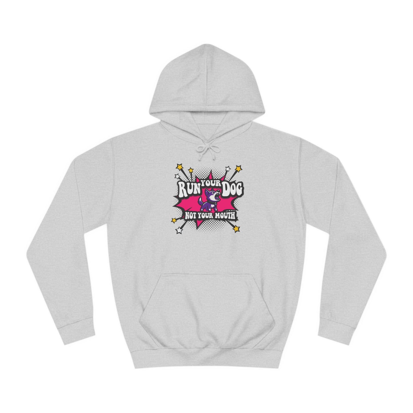 RUN YOUR DOG - Comic Unisex College Hoodie