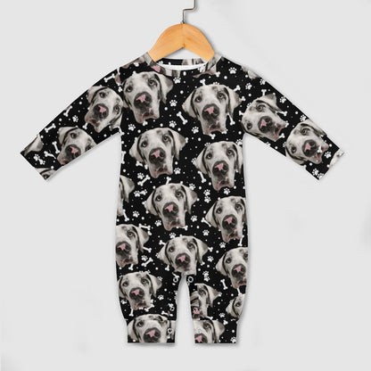 FACE w PAWS-n-BONES Baby Romper