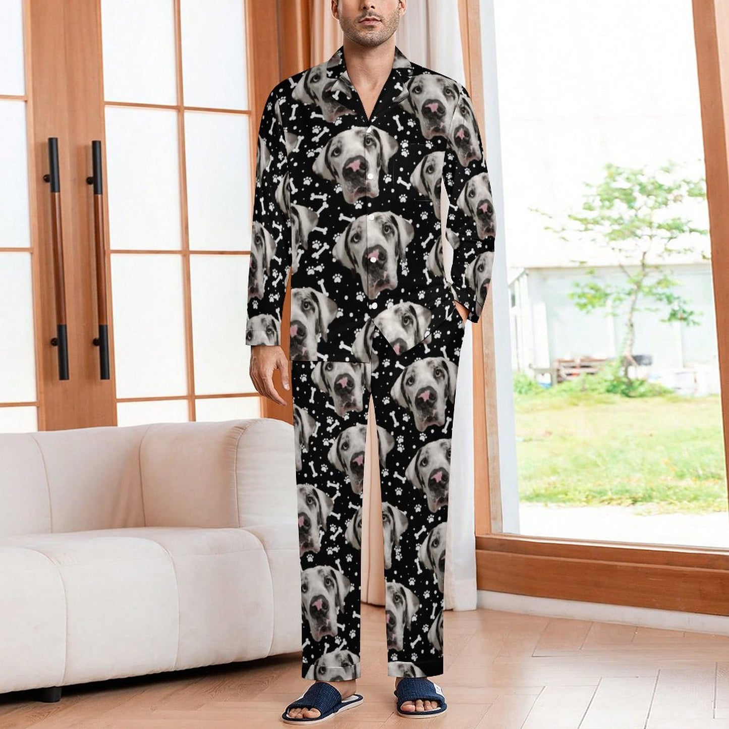 FACE w PAWS-n-BONES  Mens PJs