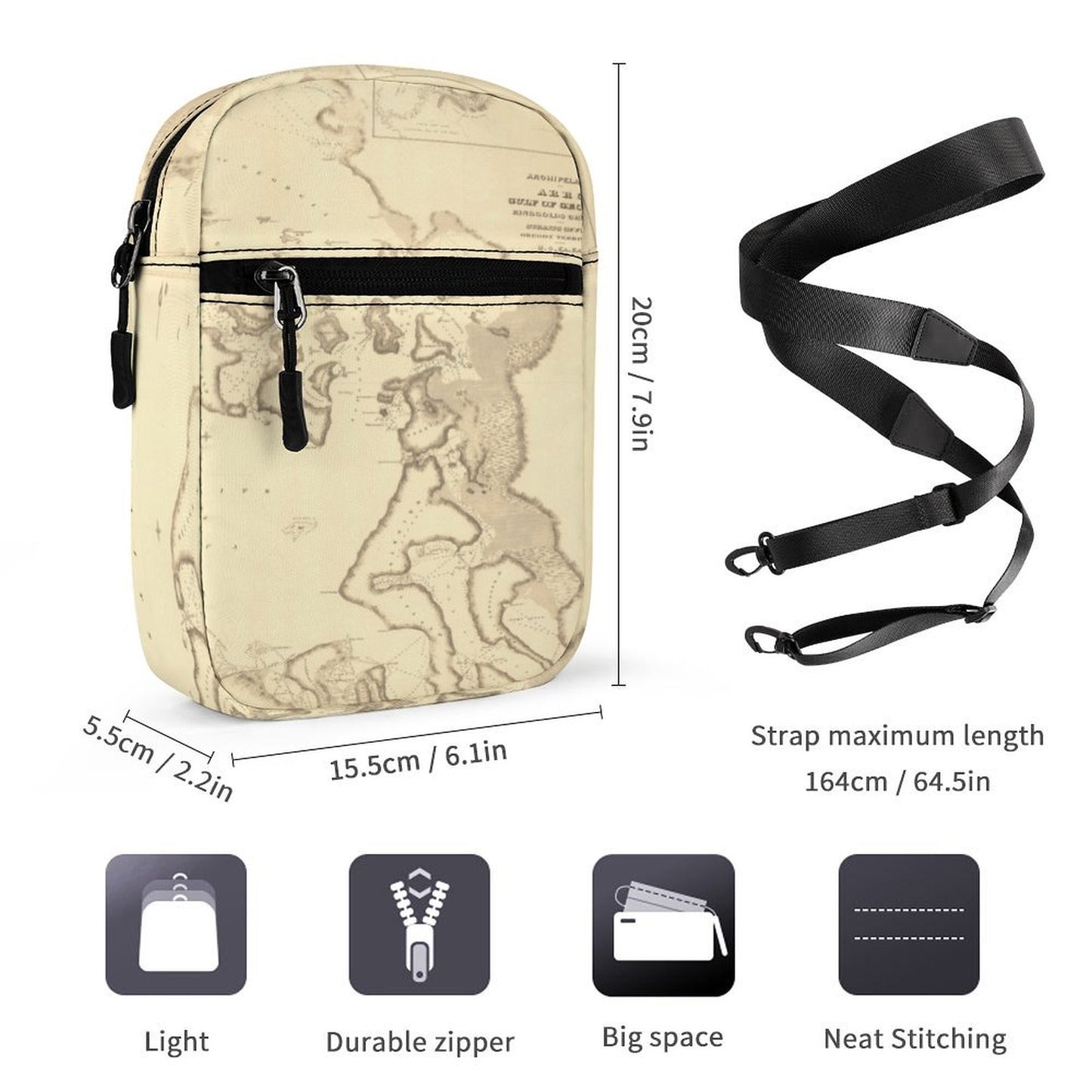 Small Messenger Bag Q026 (All-Over Printing)