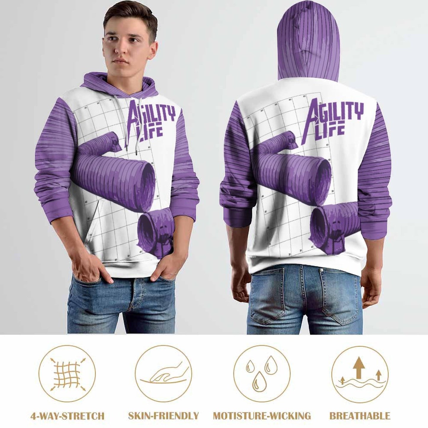 AGILITY LIFE TUNNELS Hoodie   - Polyester