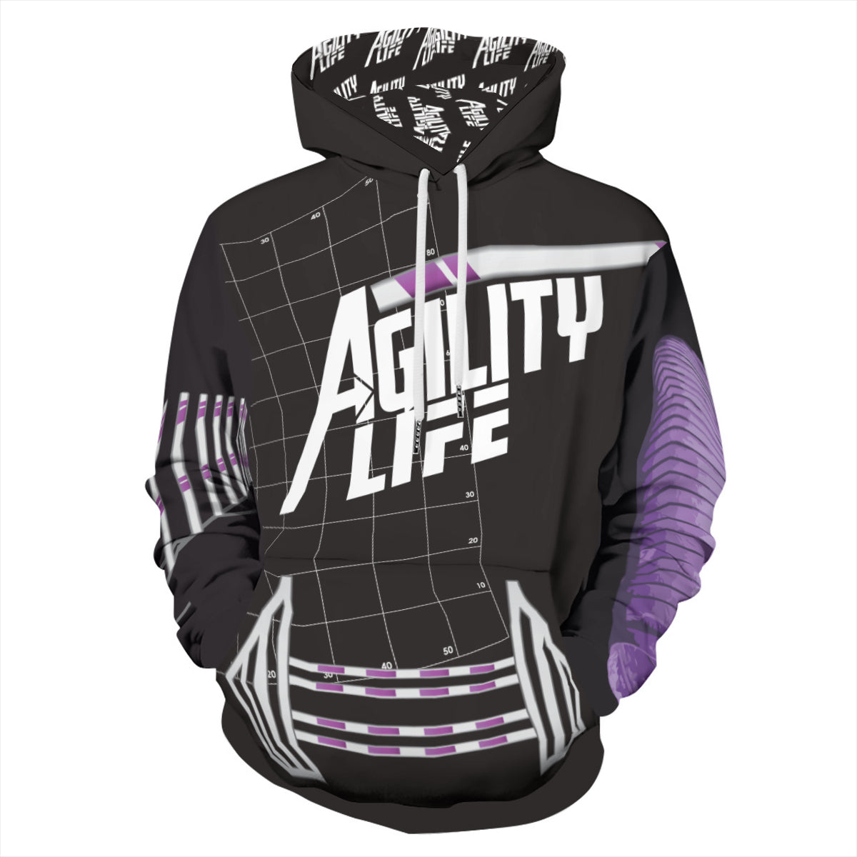 AGILITY LIFE BLACK HOODIE COTTON