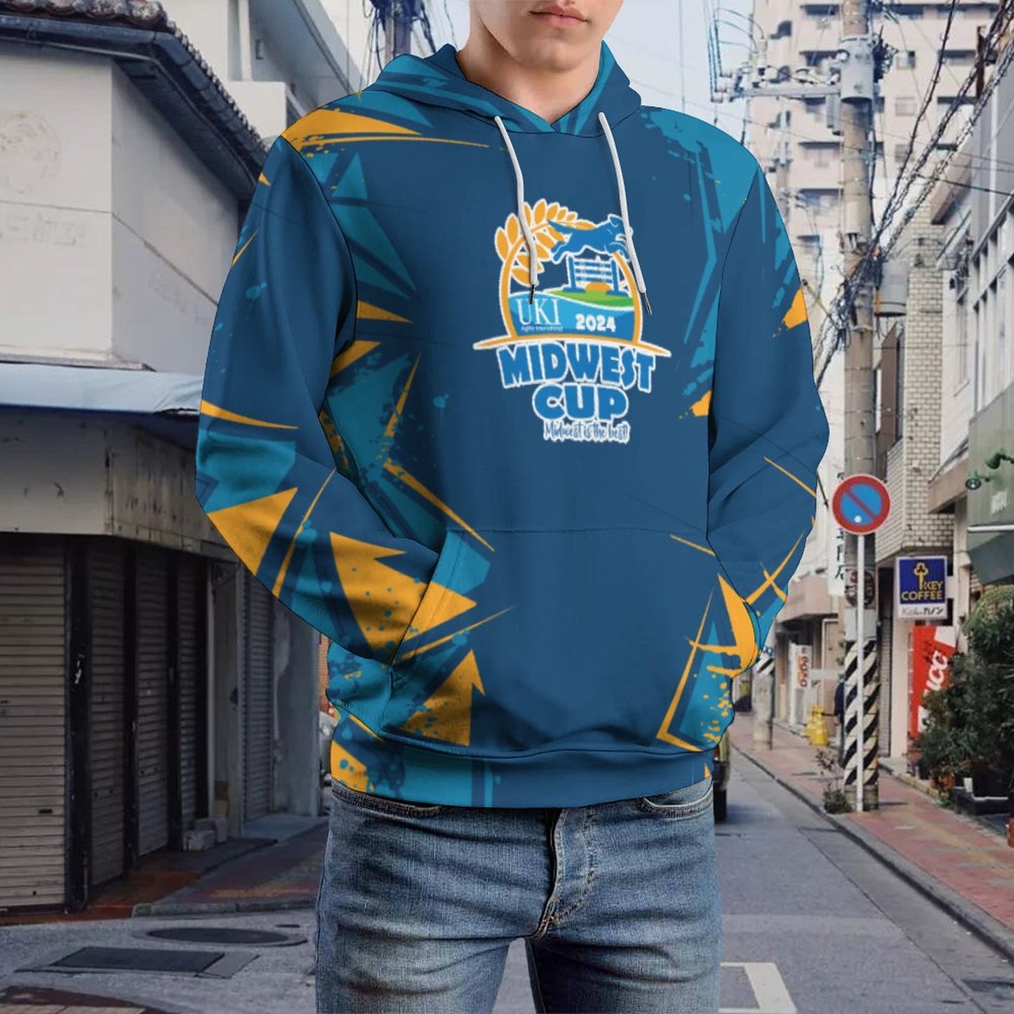 230gsm Men's Cool Hoodie with Double-layer Cap (All-Over Printing)