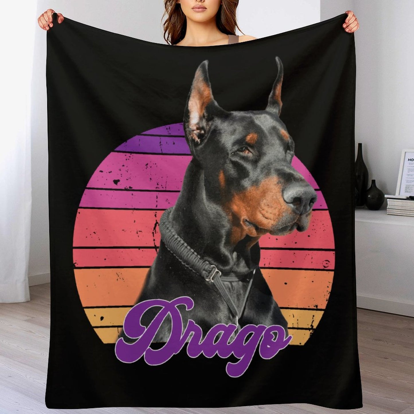 DRAGO -  Flannel Throw Blanket-60"x80"