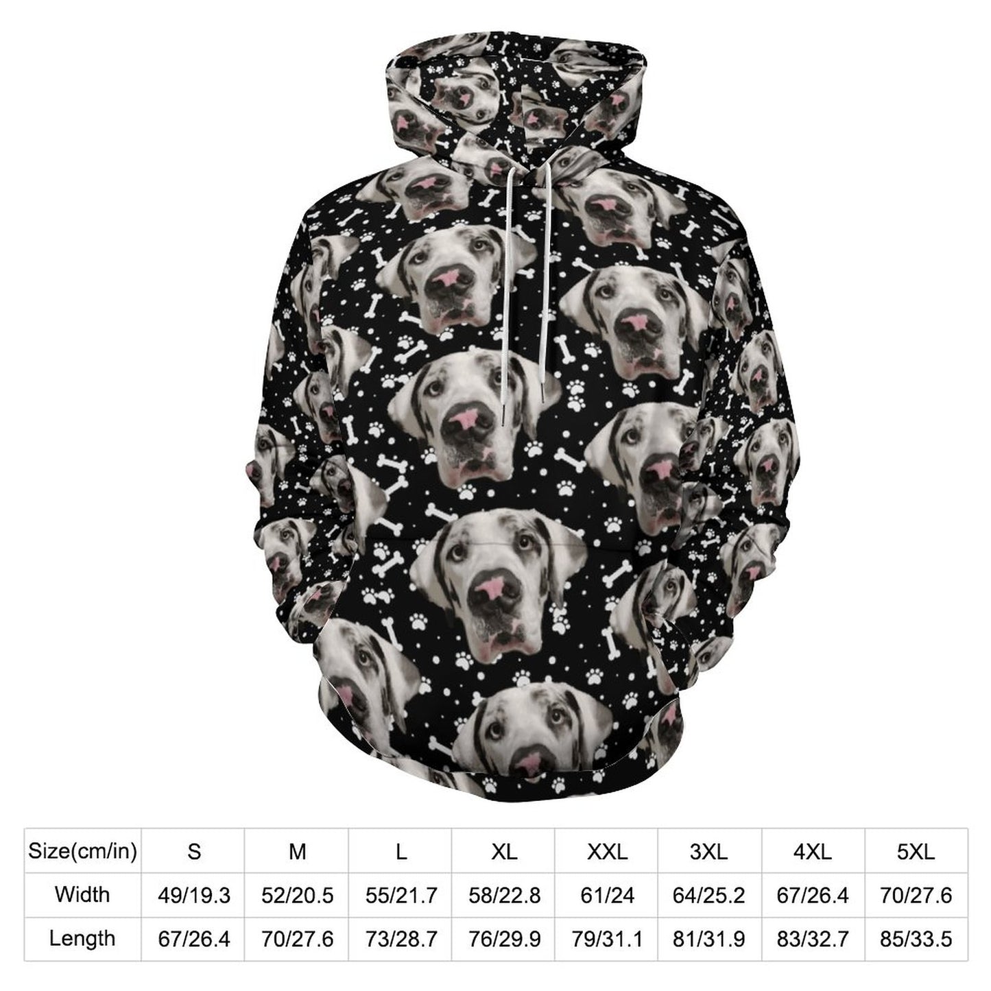 FACE w PAWS-n-BONES Hoodie