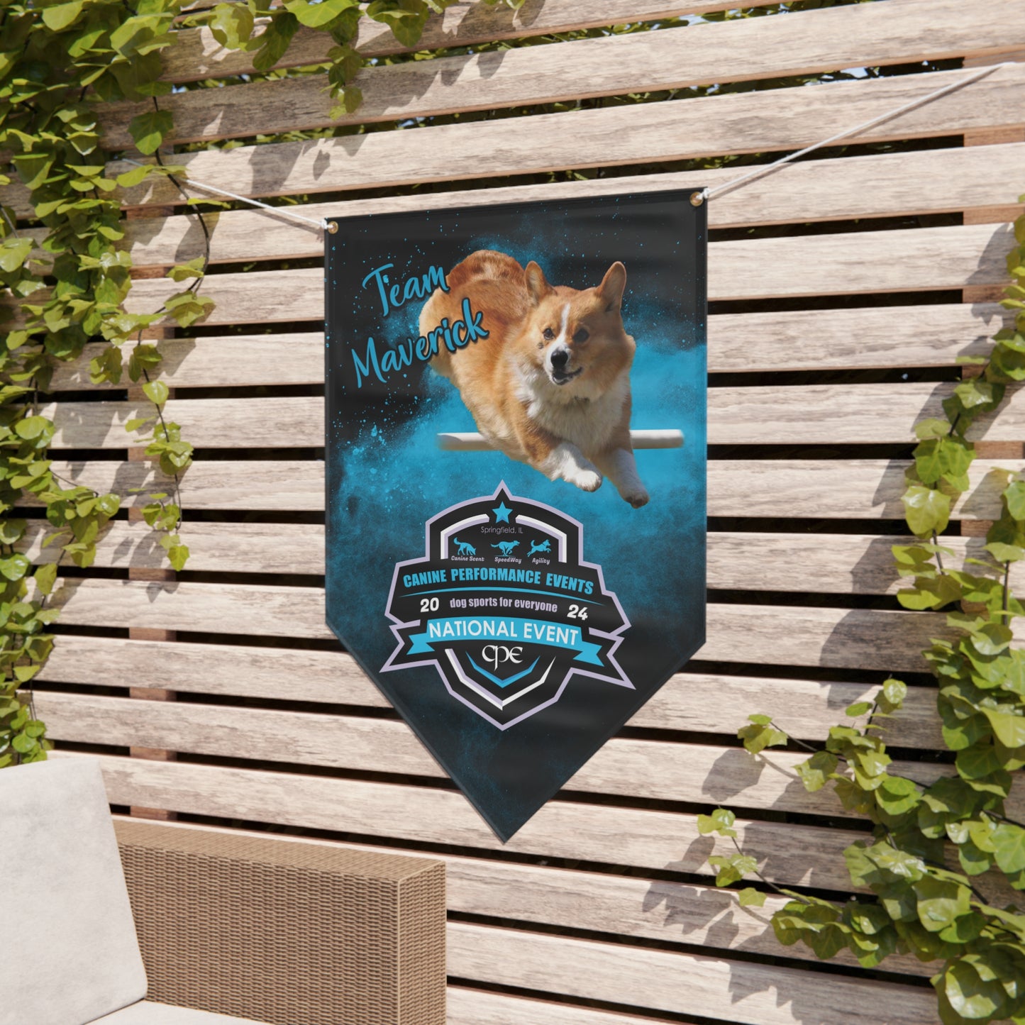 MAVERICK CORGI Pennant Banner