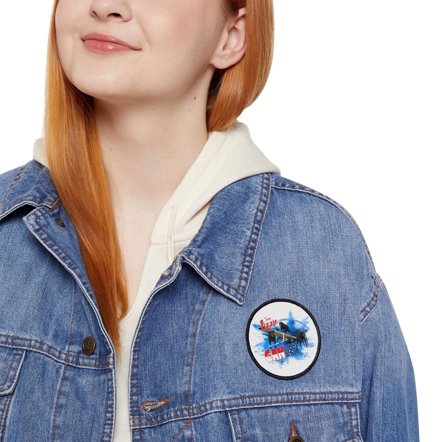 Copy of LIZZIE CAN AM Iron-On Patches white