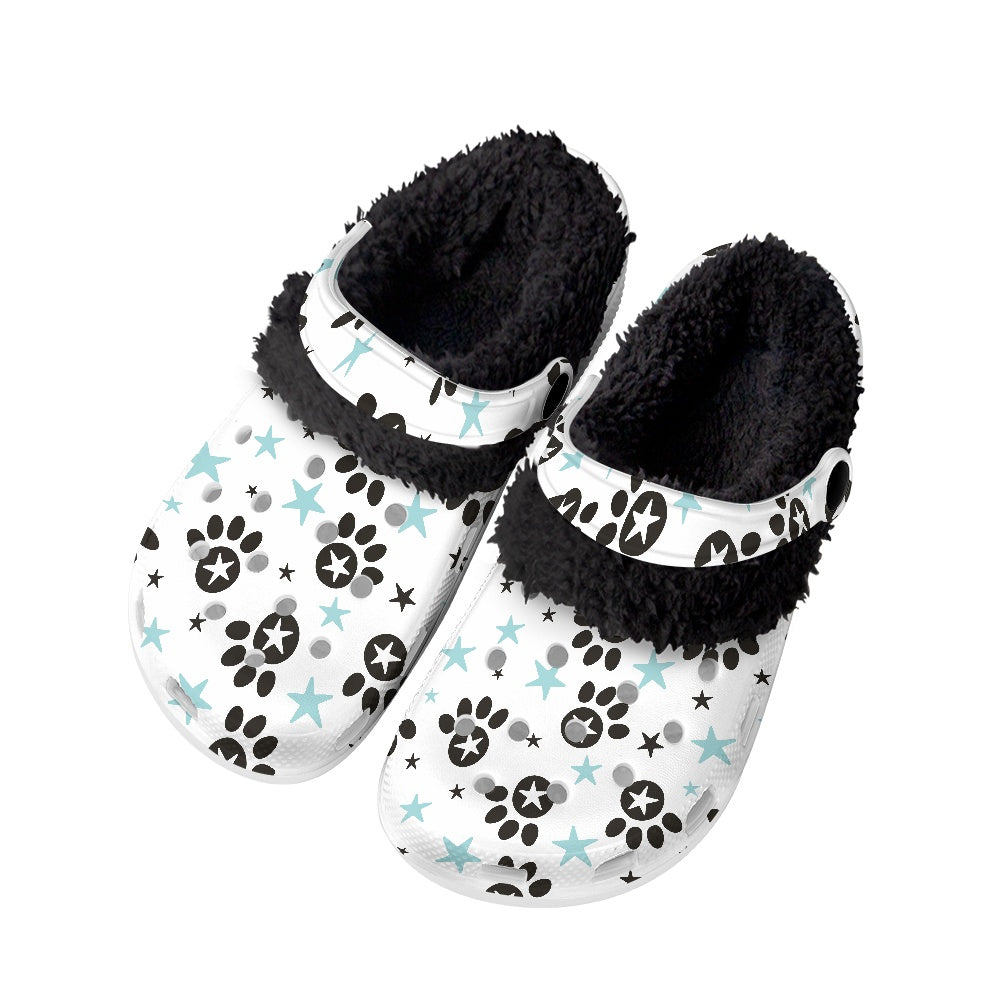 Paw-n-Star Star Fuzzy Slip Ons