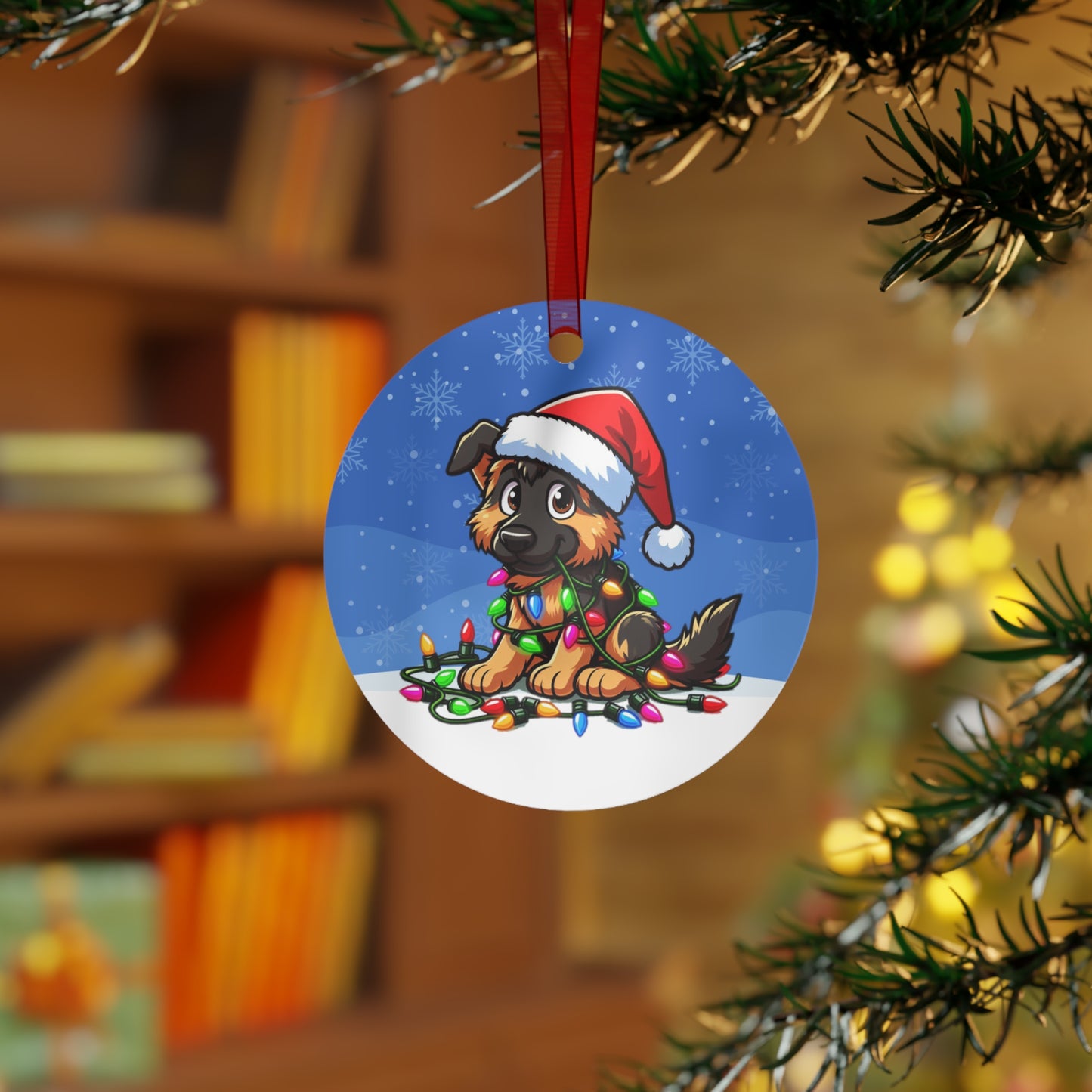 SHEPHERD HOLIDAY Metal Ornament