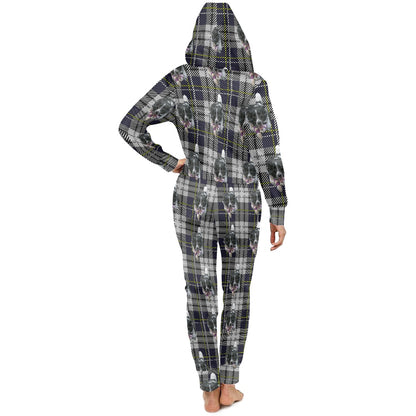 Women's hooded long sleeve jumpsuit no loaded