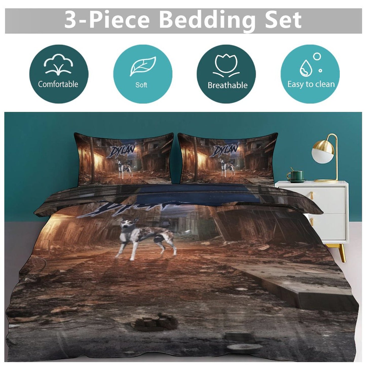 Apocalypse City  3-Piece Bedding Set