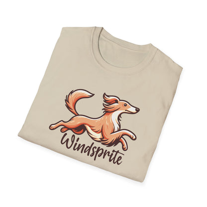 Cute WINDSPRITE - Silken Windhound Waving Unisex Softstyle T-Shirt