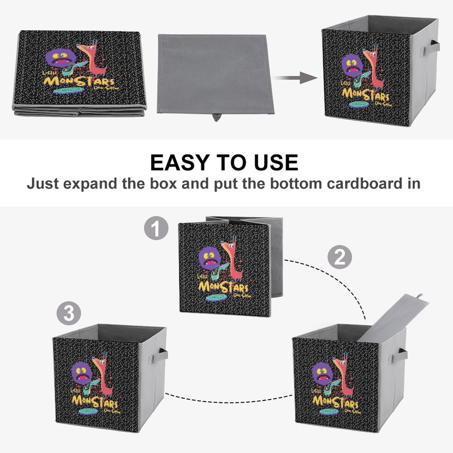 LITTLE MONSTERS Folding Storage Bin