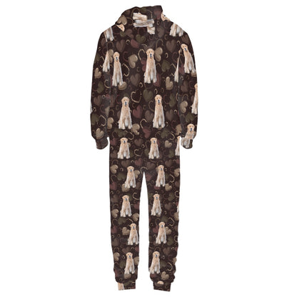 Women's hooded long sleeve jumpsuit