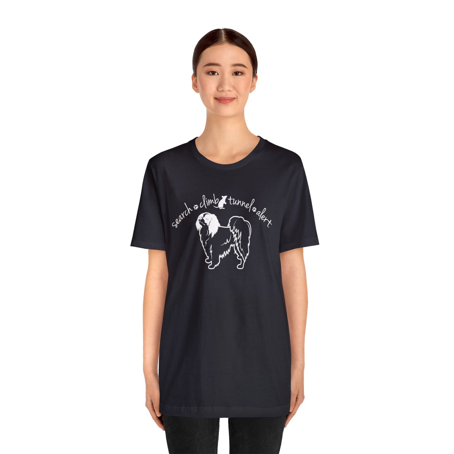 Phalene (Papillon) Barn Hunt  - Unisex Jersey Short Sleeve Tee