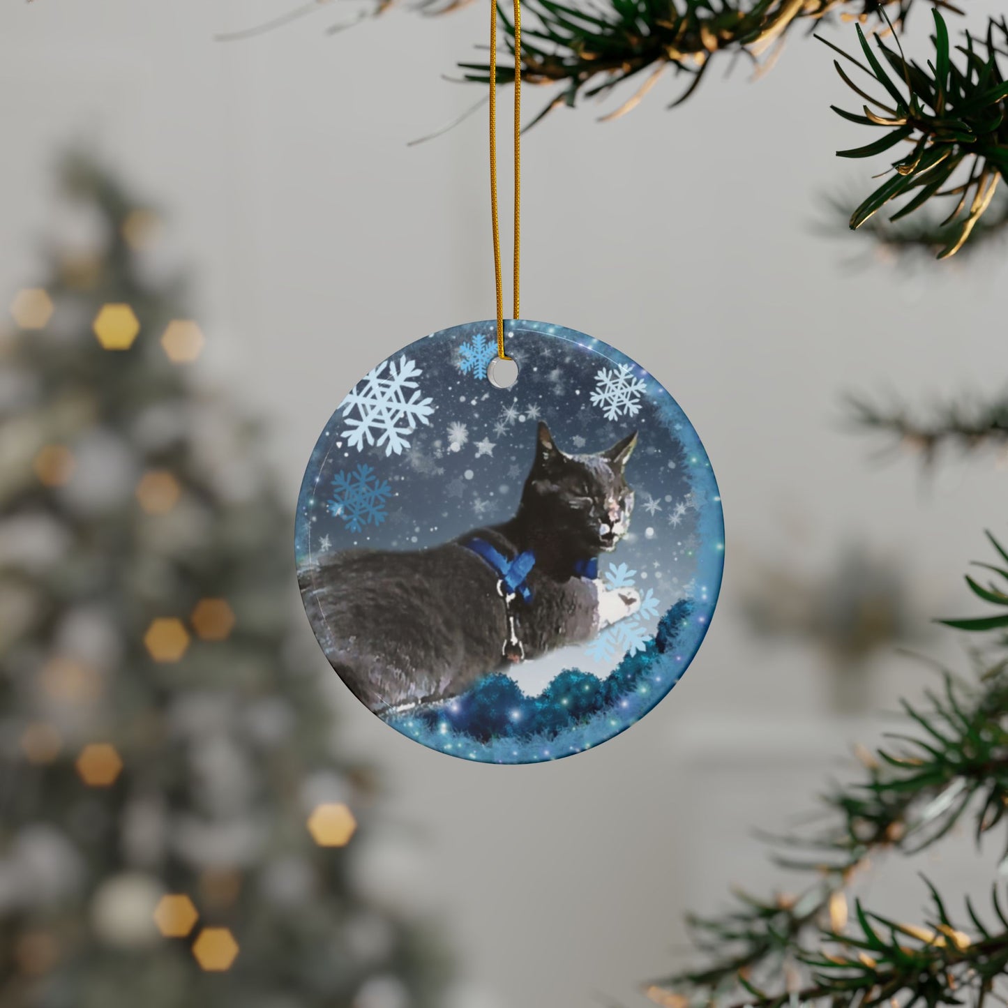 Amanda  Cat  Ceramic Ornaments