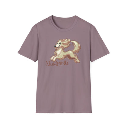 FUN WINDSPRITE - Silken Windhound Waving Unisex Softstyle T-Shirt