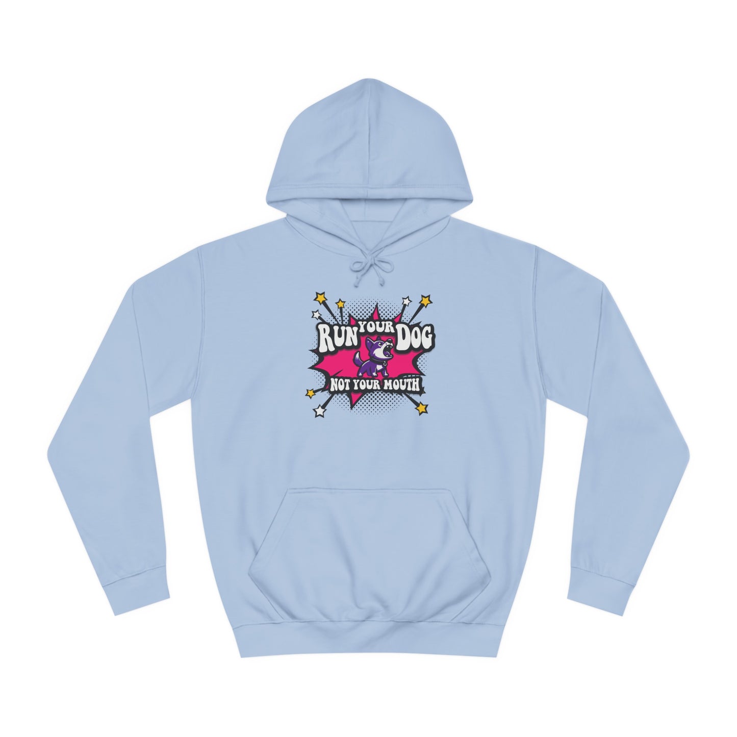 RUN YOUR DOG - Comic Unisex College Hoodie