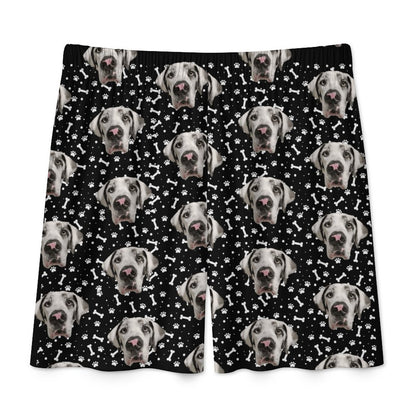 FACE w PAWS-n-BONES  Pajama Shorts for Men