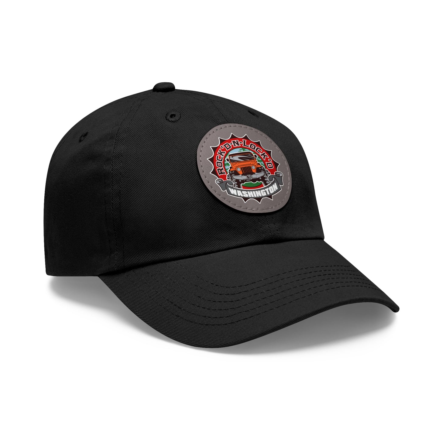 ROCK'D   Hat with Leather Patch (Round)